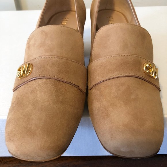 Stuart Weitzman Riela Loafer Pumps in Tan Color - Picture 12 of 14